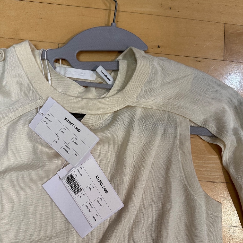 NWT Helmut Lang Cream Shrug/Sweater, XS,  GD1224 - Picture 8 of 9